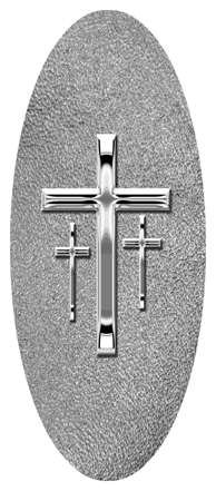 Silver 3 Crosses Shimmer Silver